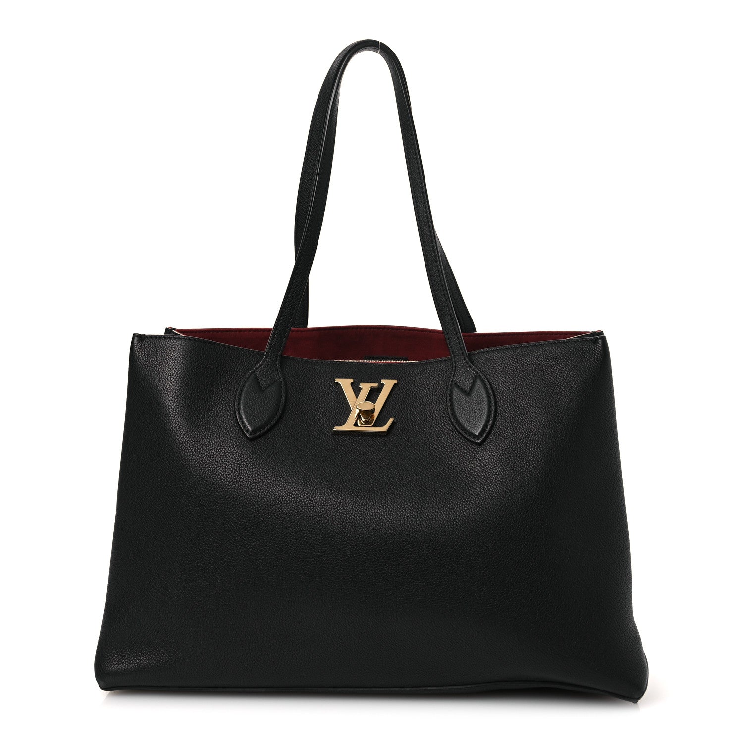 Louis Vuitton Grained Calfskin Lockme Shopper Black 1 of 11