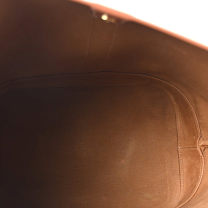 Celine Triomphe Canvas Calfskin Medium Bucket Bag Tan 5 of 10