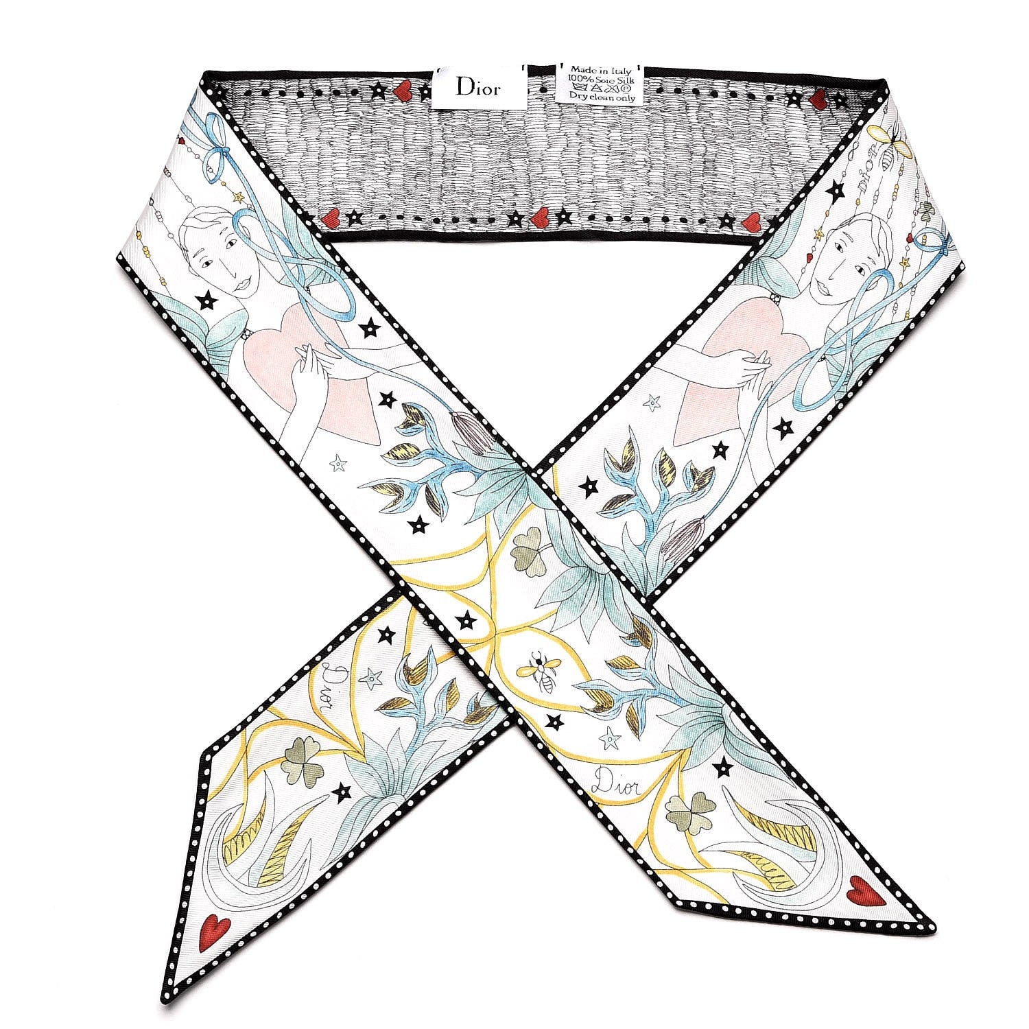 Christian Dior Silk L'Amoureux Mitzah Scarf 1 of 6
