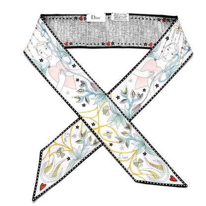 Christian Dior Silk L'Amoureux Mitzah Scarf 1 of 6