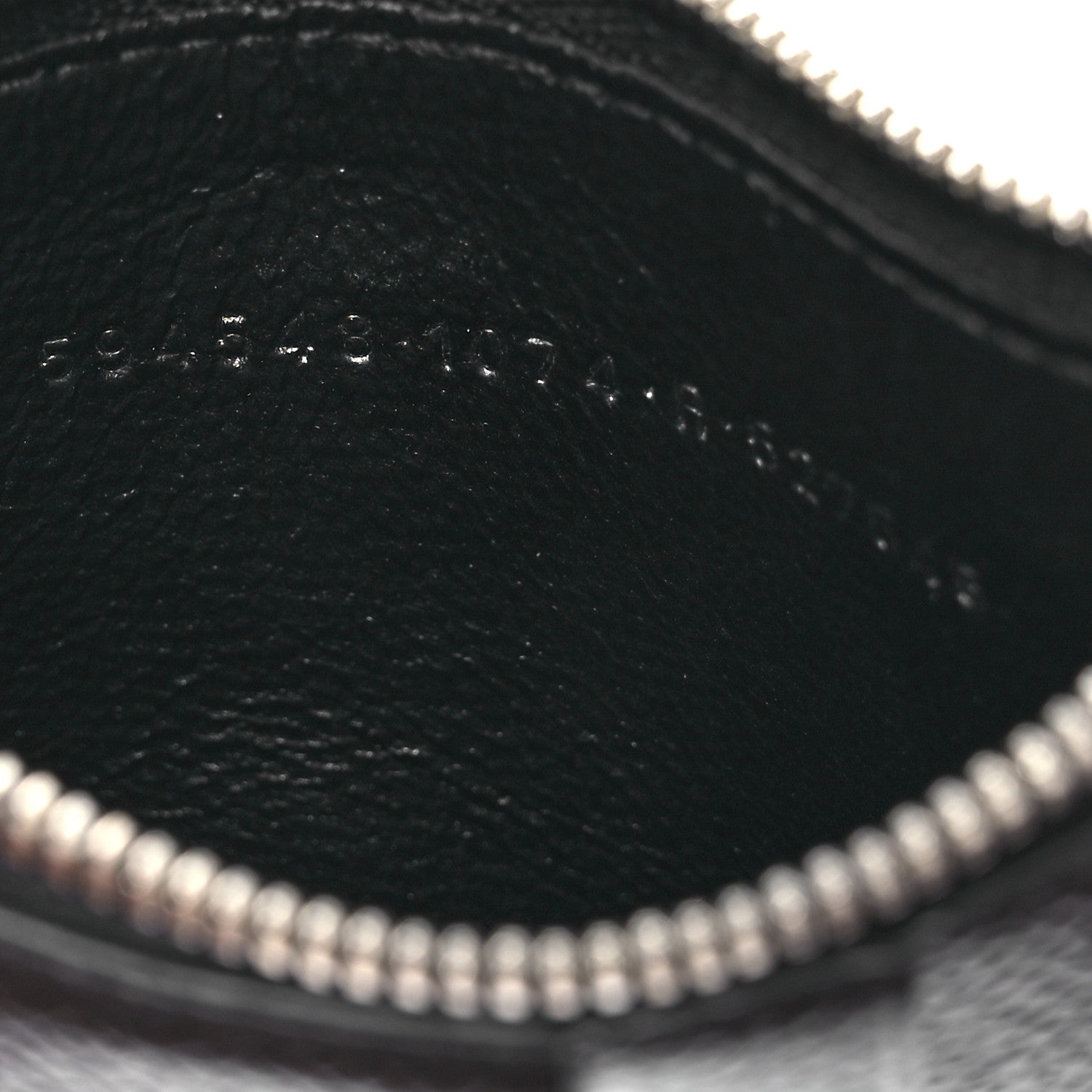 Balenciaga Grained Calfskin Miami Logo Cash Coin Card Holder On Keychain Black 8 of 9