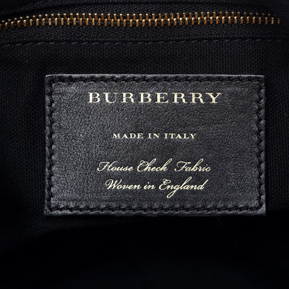 Burberry Grainy Calfskin House Check Small Canterbury Tote Tan 16 of 27