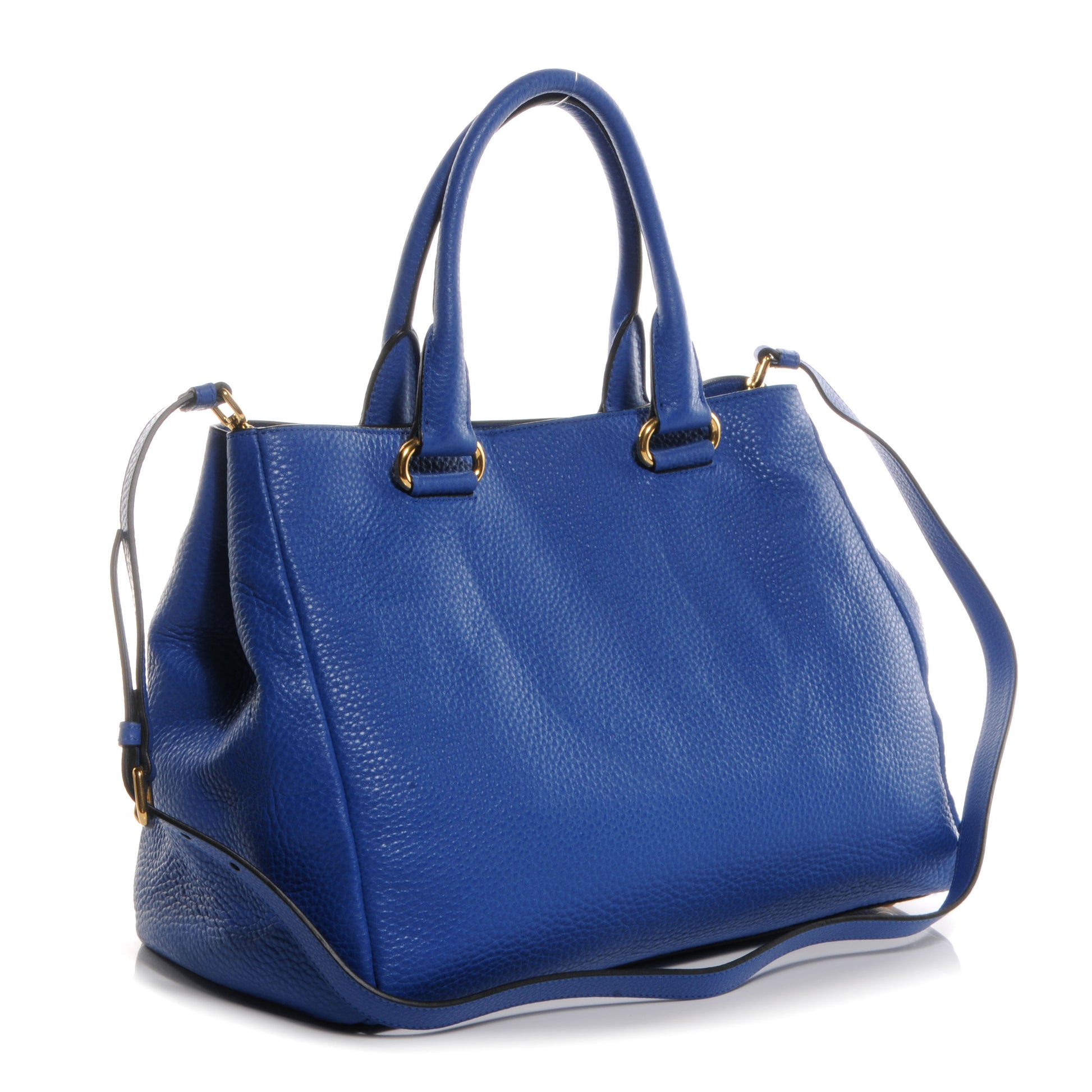 Prada Vitello Daino Shopping Tote Azzurro 3 of 11