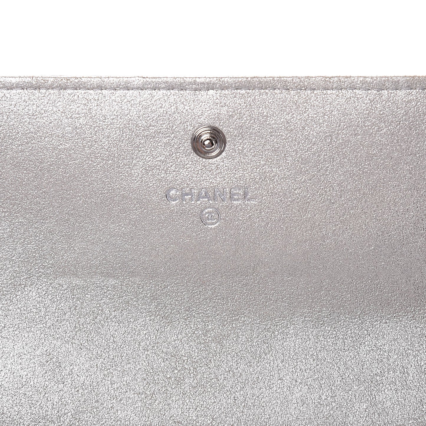 Iridescent Lizard Wallet With Removable Chain Silver
