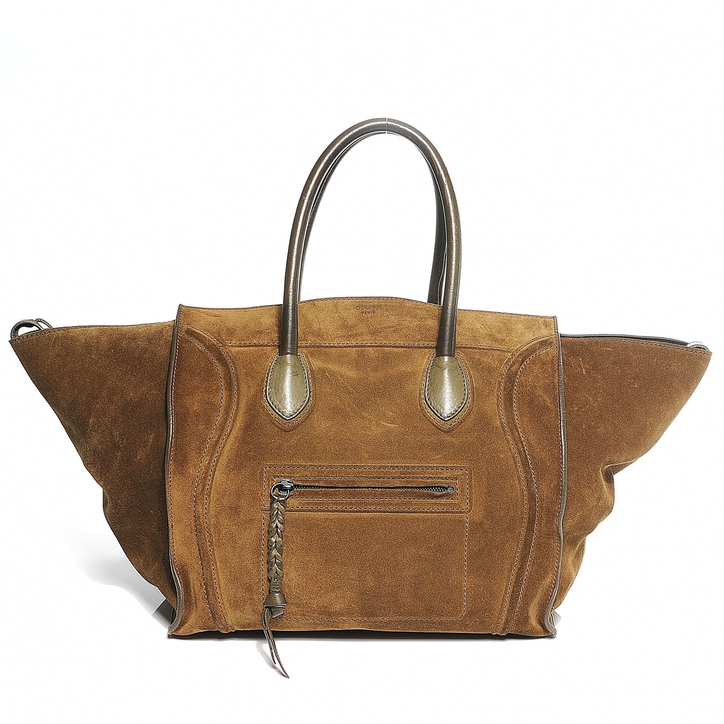Suede Large Phantom Luggage Olive