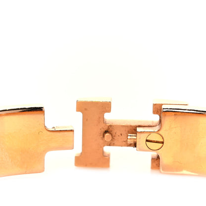 Hermes Enamel Narrow Clic Clac H Bracelet PM Peach Melba 5 of 6