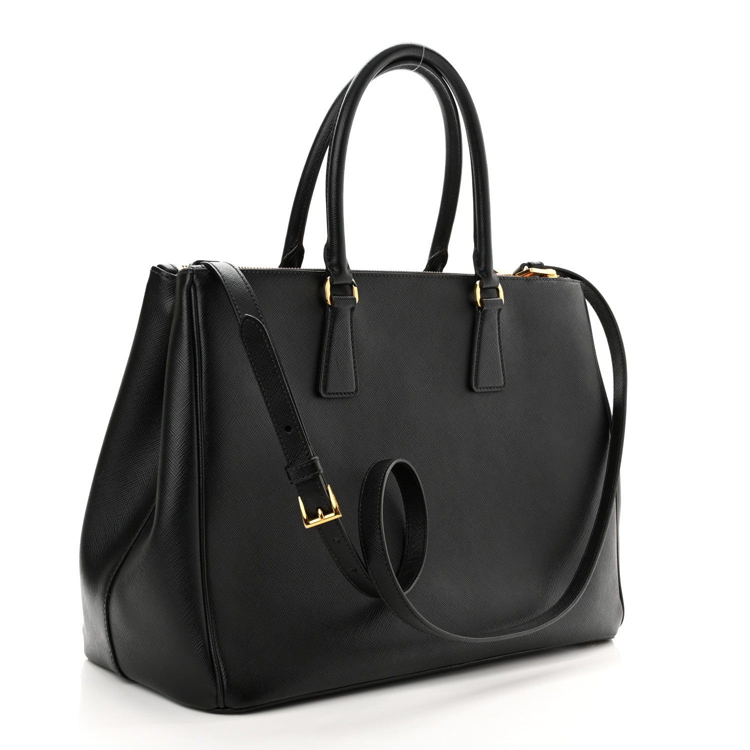 Prada Saffiano Medium Galleria Double Zip Tote Black 3 of 12