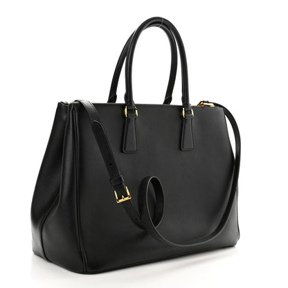 Prada Saffiano Medium Galleria Double Zip Tote Black 3 of 12