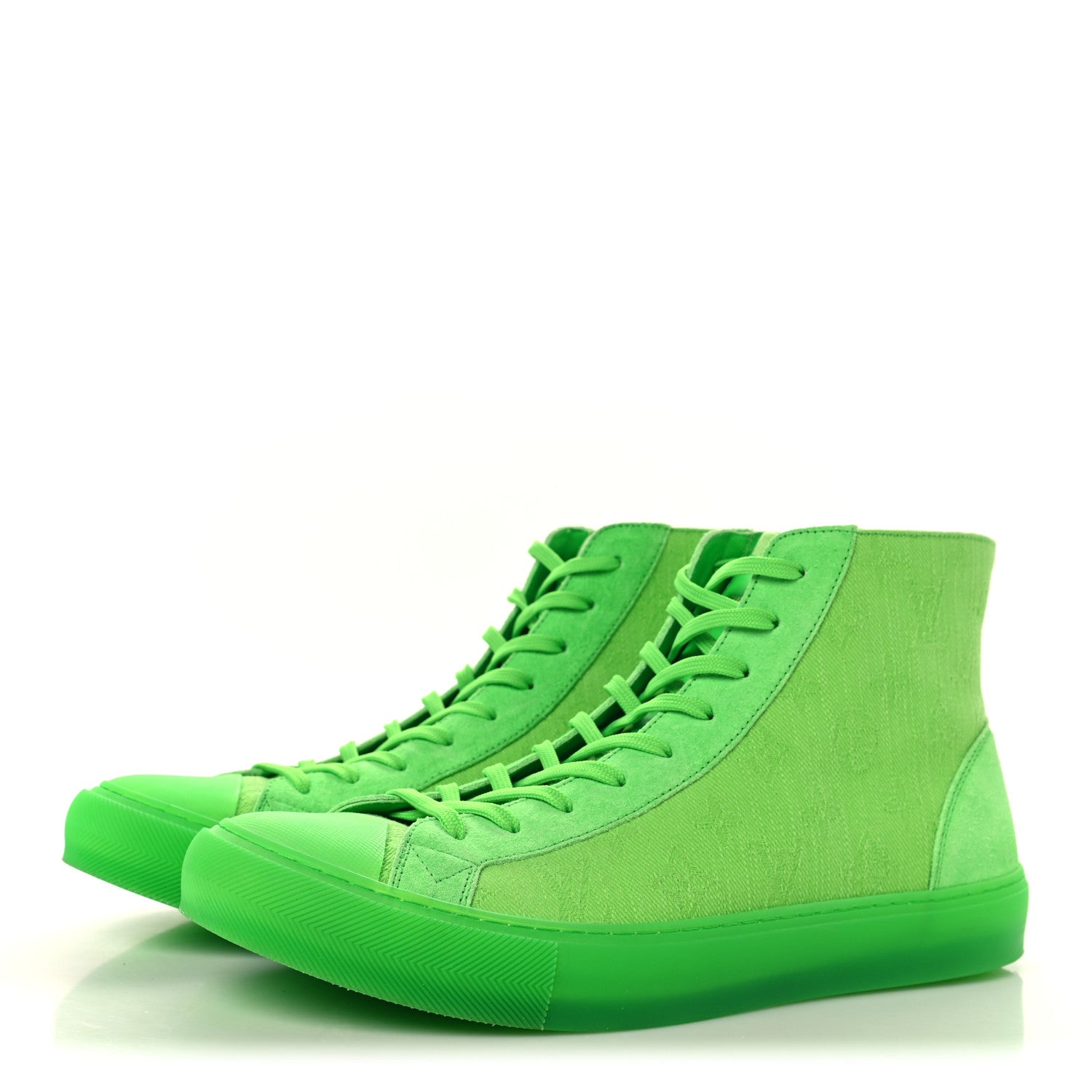 Louis Vuitton Canvas Monogram Mens Tattoo Sneaker Boots 9 Vert 4 of 9