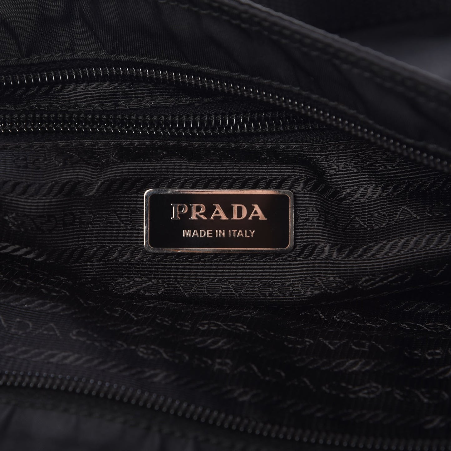 Nylon Saffiano Flat Messenger Bag Black