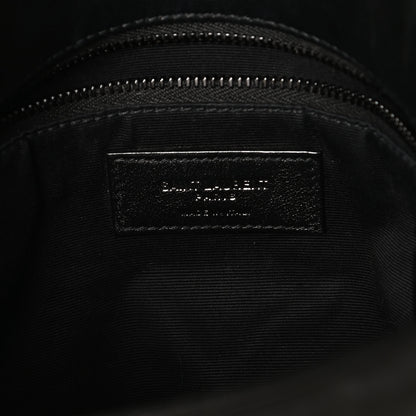 Saint Laurent Lambskin Quilted Small Loulou Puffer Monogram Chain Satchel Black 6 of 11