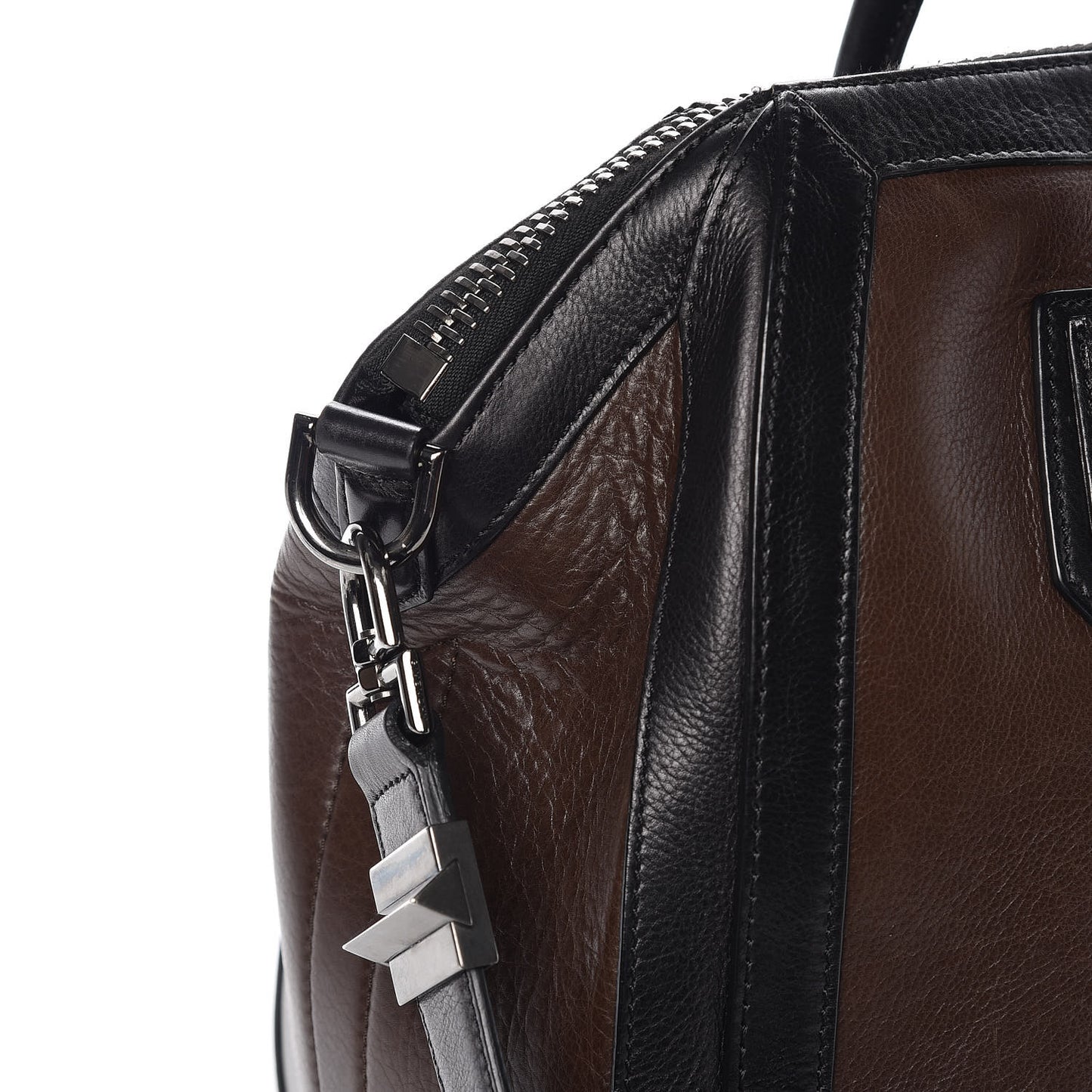 Calfskin Medium Bi-Color Antigona Brown Black