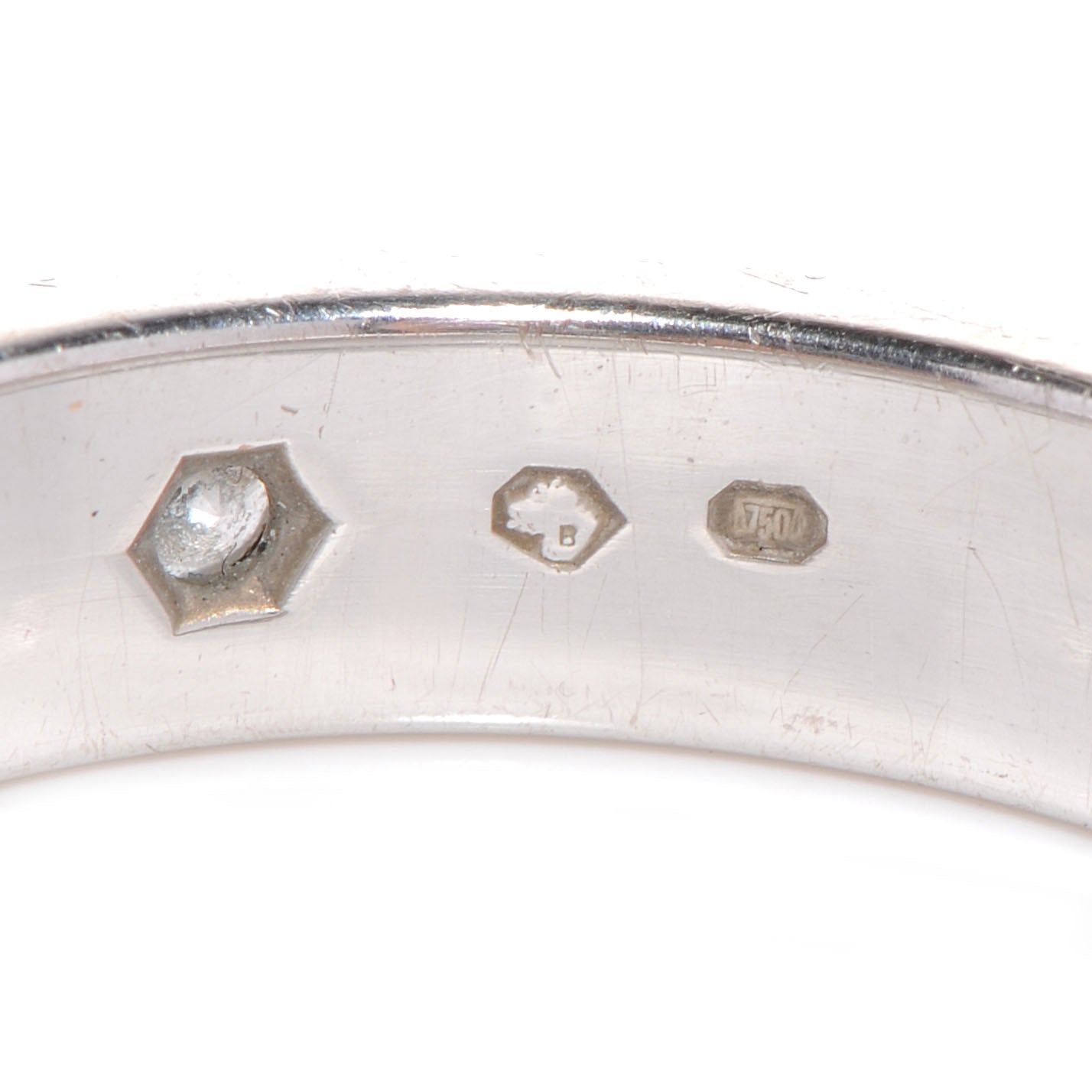 Cartier 18K White Gold Diamond 4mm LOVE Wedding Band Ring 47 4 4 of 6