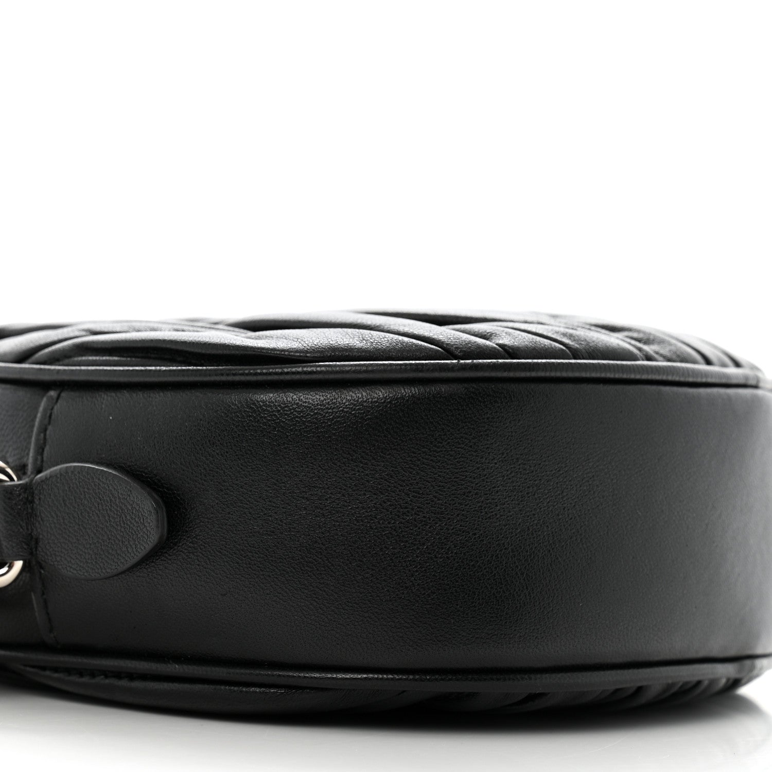 Miu Miu Nappa Matelasse Crystal Round Crossbody Bag Black 8 of 13