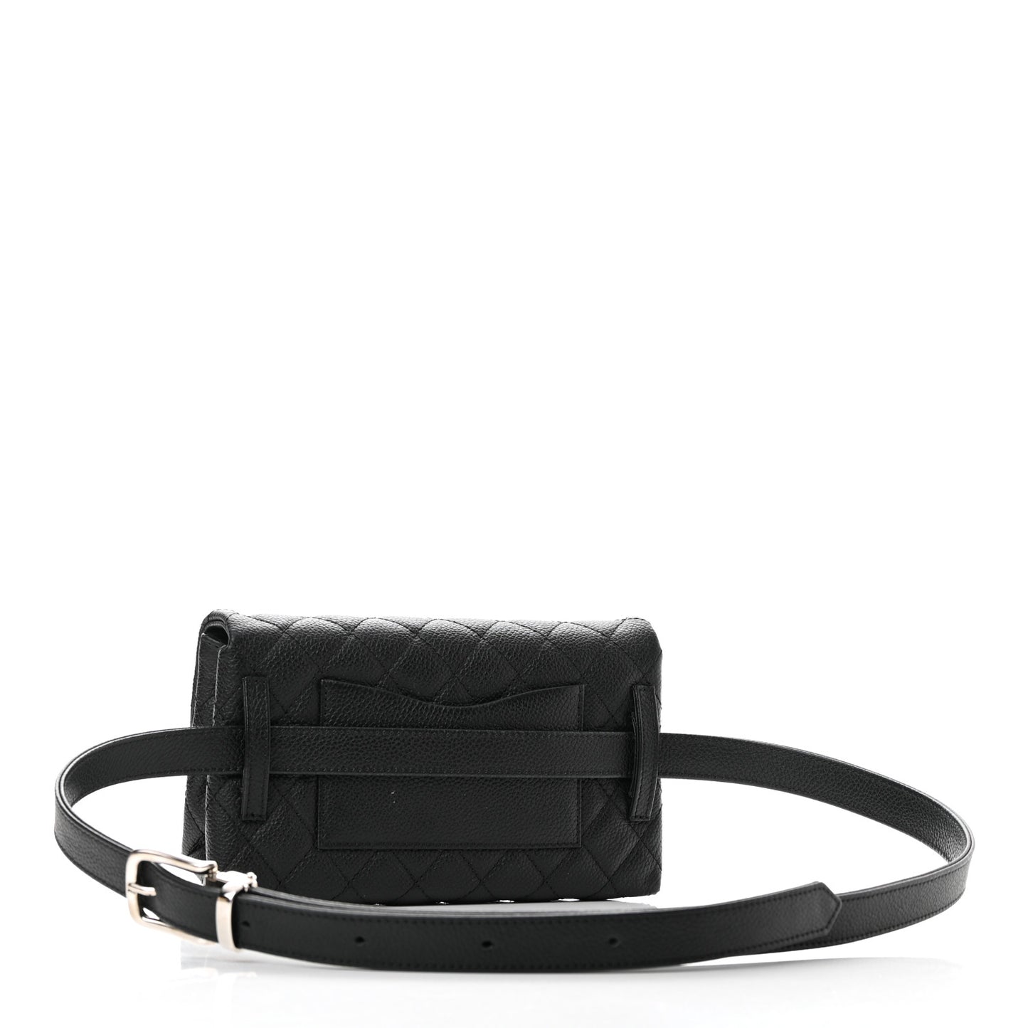 Grained Calfskin Quilted 2.55 Reissue Flap Belt Bag Clutch Black