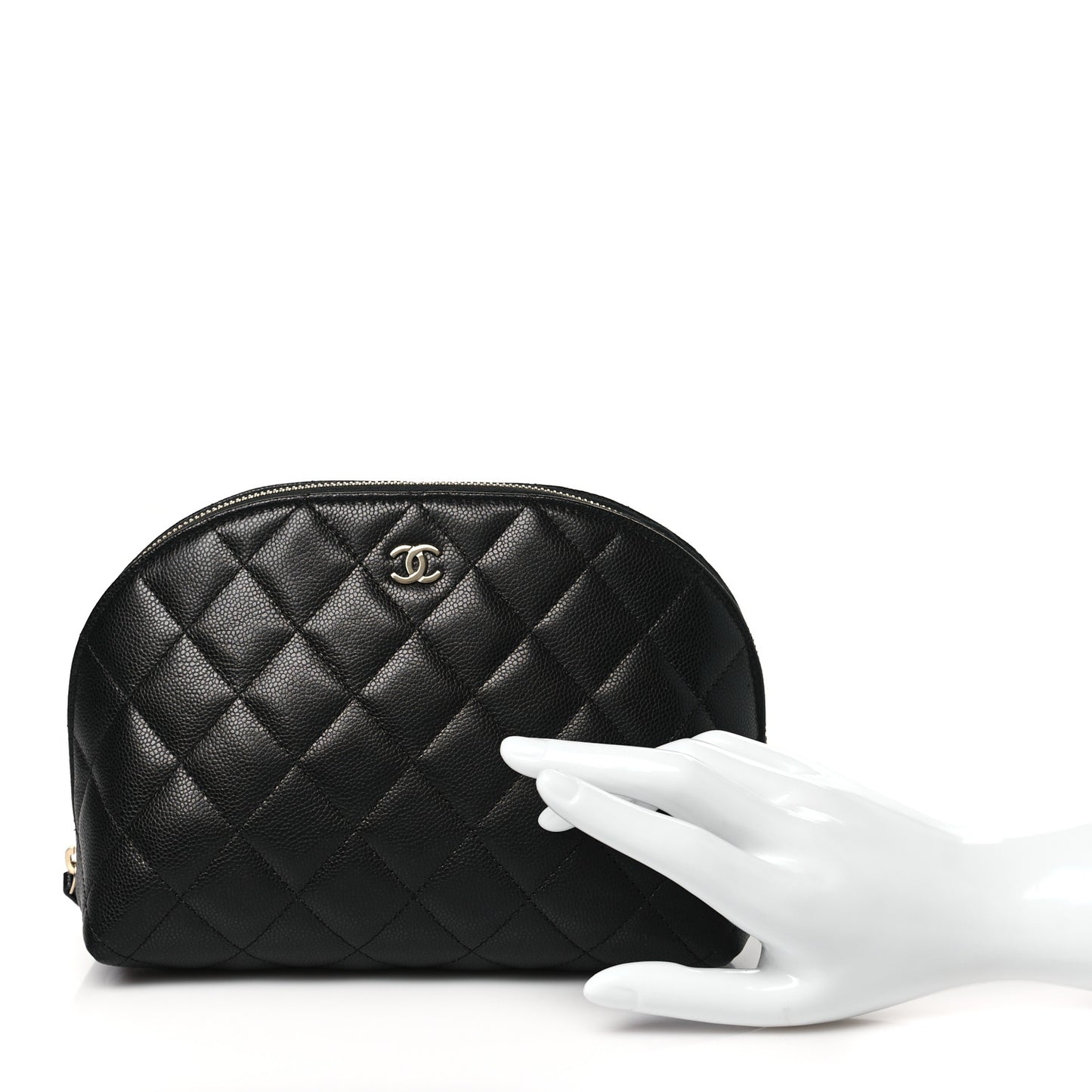 Caviar Quilted Medium Cosmetic Case Black
