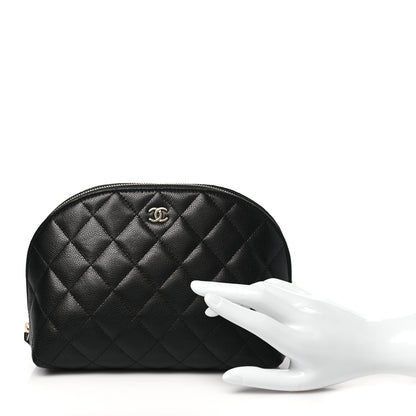 Chanel Caviar Quilted Medium Cosmetic Case Black 2 of 11