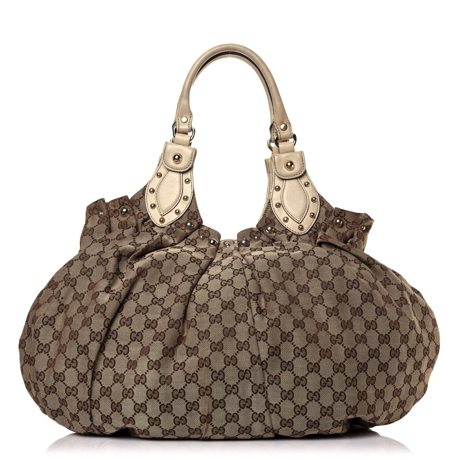 Gucci Monogram Studded Pelham Tote Off White 1 of 12