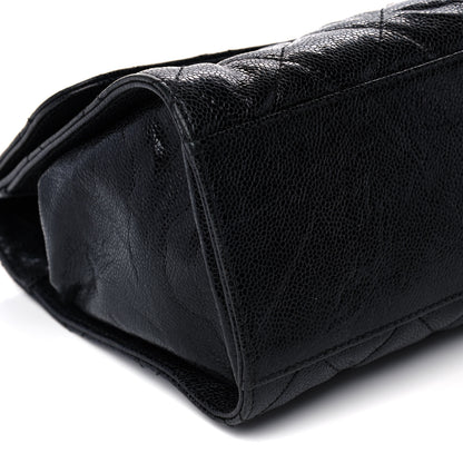 Chanel Crumpled Grained Calfskin Jumbo CC Crave Flap Black 10 of 13