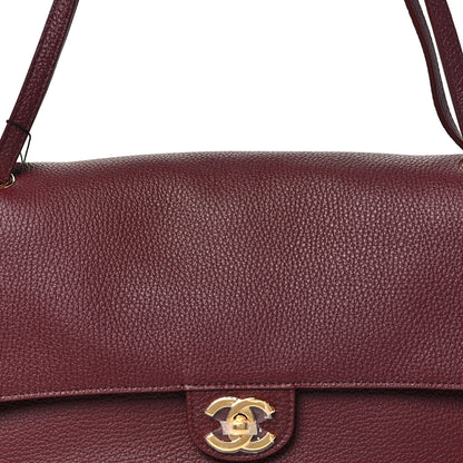 Chanel Grained Calfskin Small Souplissimo Maxi Flap Burgundy 8 of 11