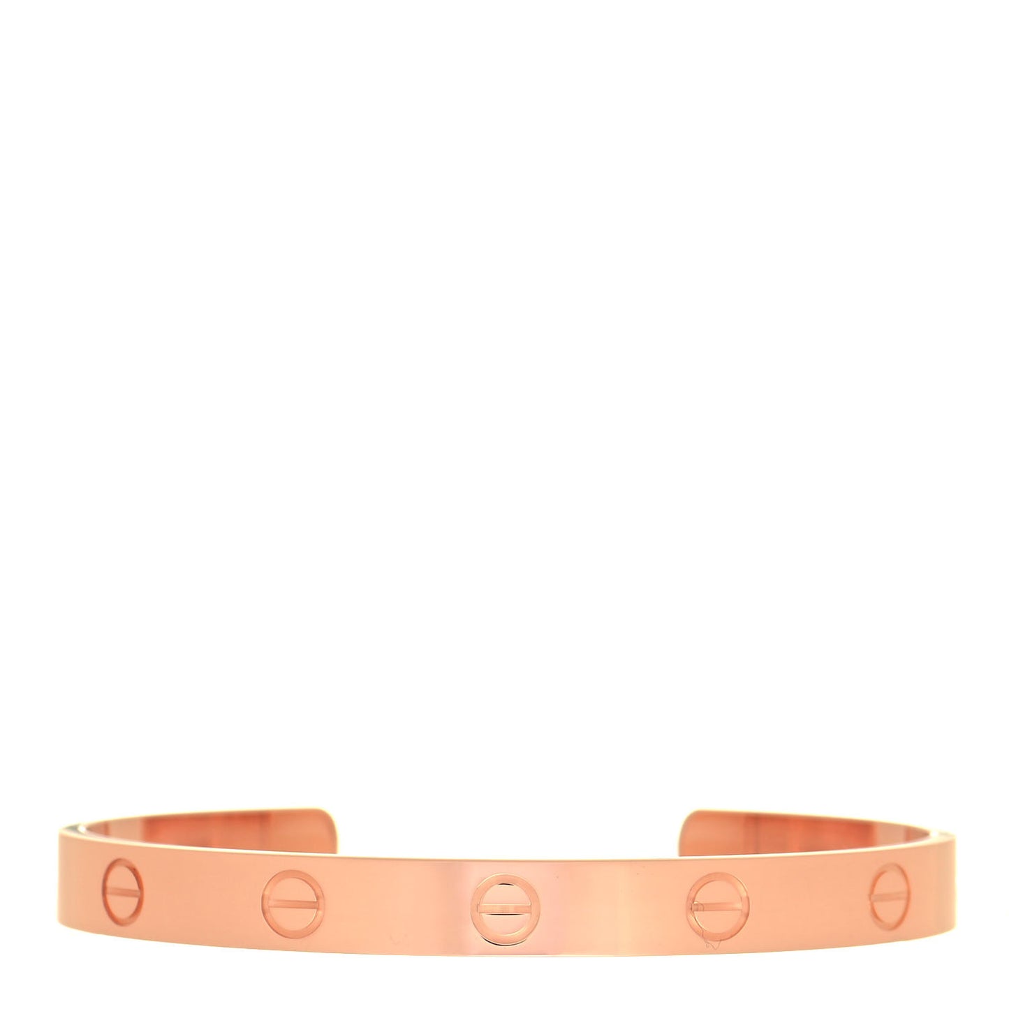 18K Pink Gold LOVE Cuff Bracelet 17