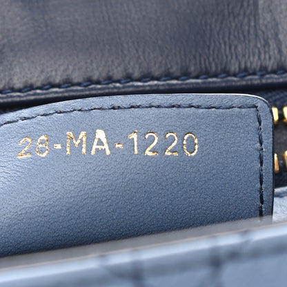 Christian Dior Lambskin Cannage Gradient Large Caro Bag Indigo Blue 7 of 10