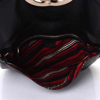 Gucci Calfskin Medium Britt Tassel Shoulder Bag Black 5 of 5