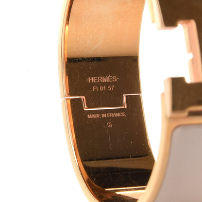 Hermes Enamel Wide Clic Clac H Bracelet GM Marron Glace 4 of 5