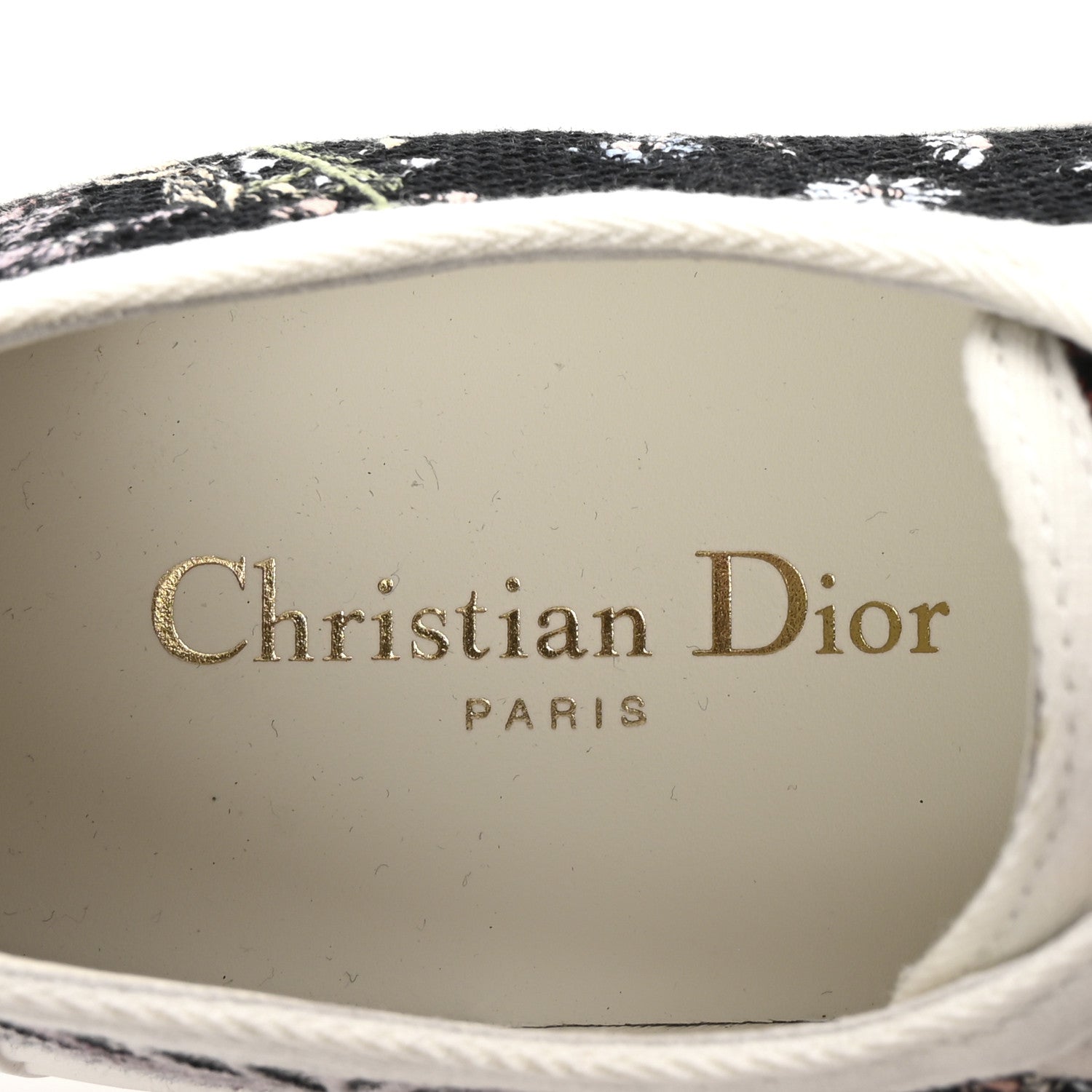 Christian Dior Canvas Jardin Botanique Embroidered Womens Walk'N'Dior Low Top Sneakers 38 Black Multicolor 8 of 10