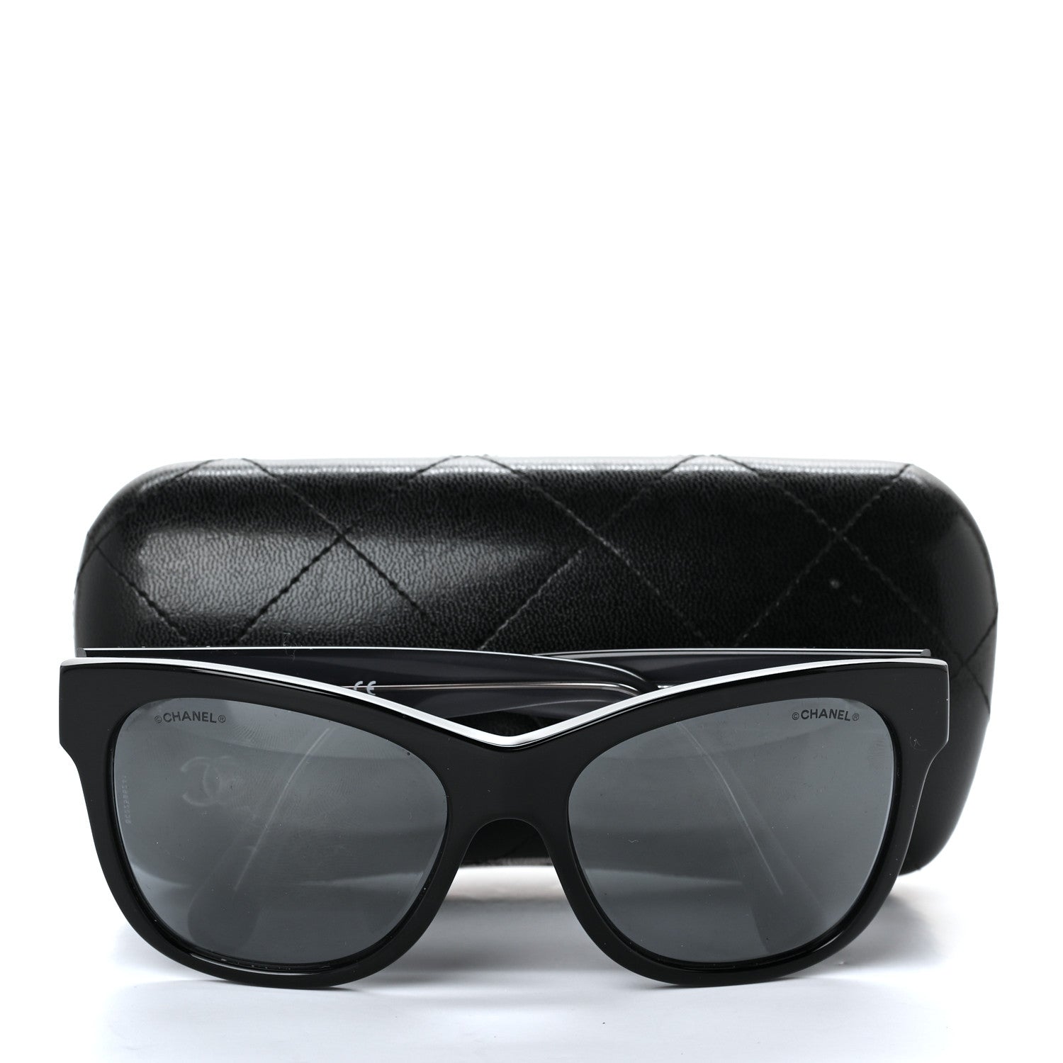 Chanel Acetate Polarized Square CC Sunglasses 5380 Black 7 of 7