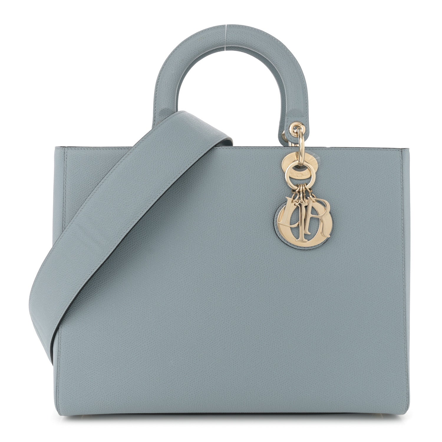 Christian Dior Grained Calfskin Large Lady Dior Sky Blue 1 of 11