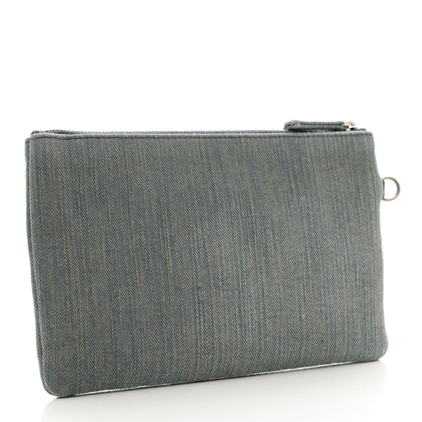 Denim Chanel 22 Removable Pouch Blue