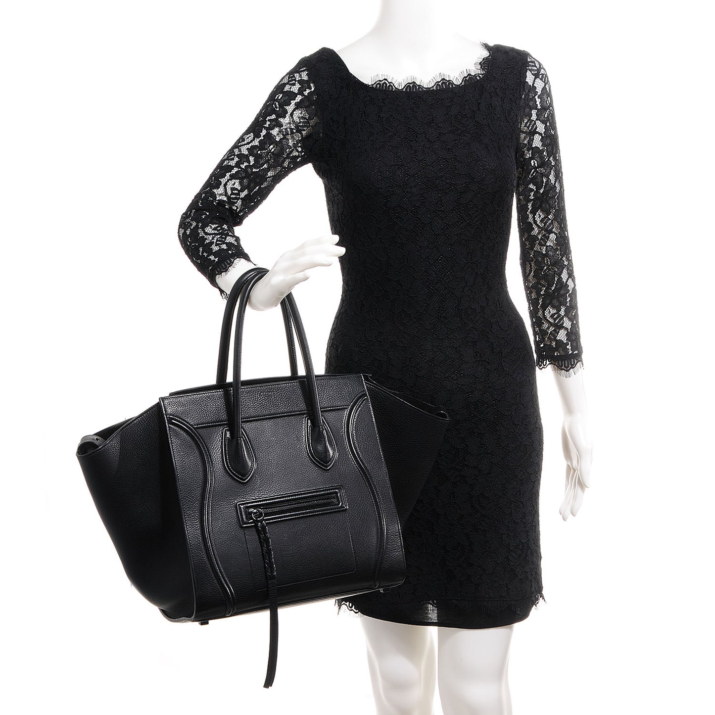 Calfskin Medium Phantom Luggage Black