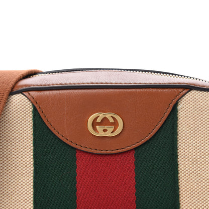 Gucci Vintage Canvas Web Shoulder Bag Sand Cuir 11 of 11