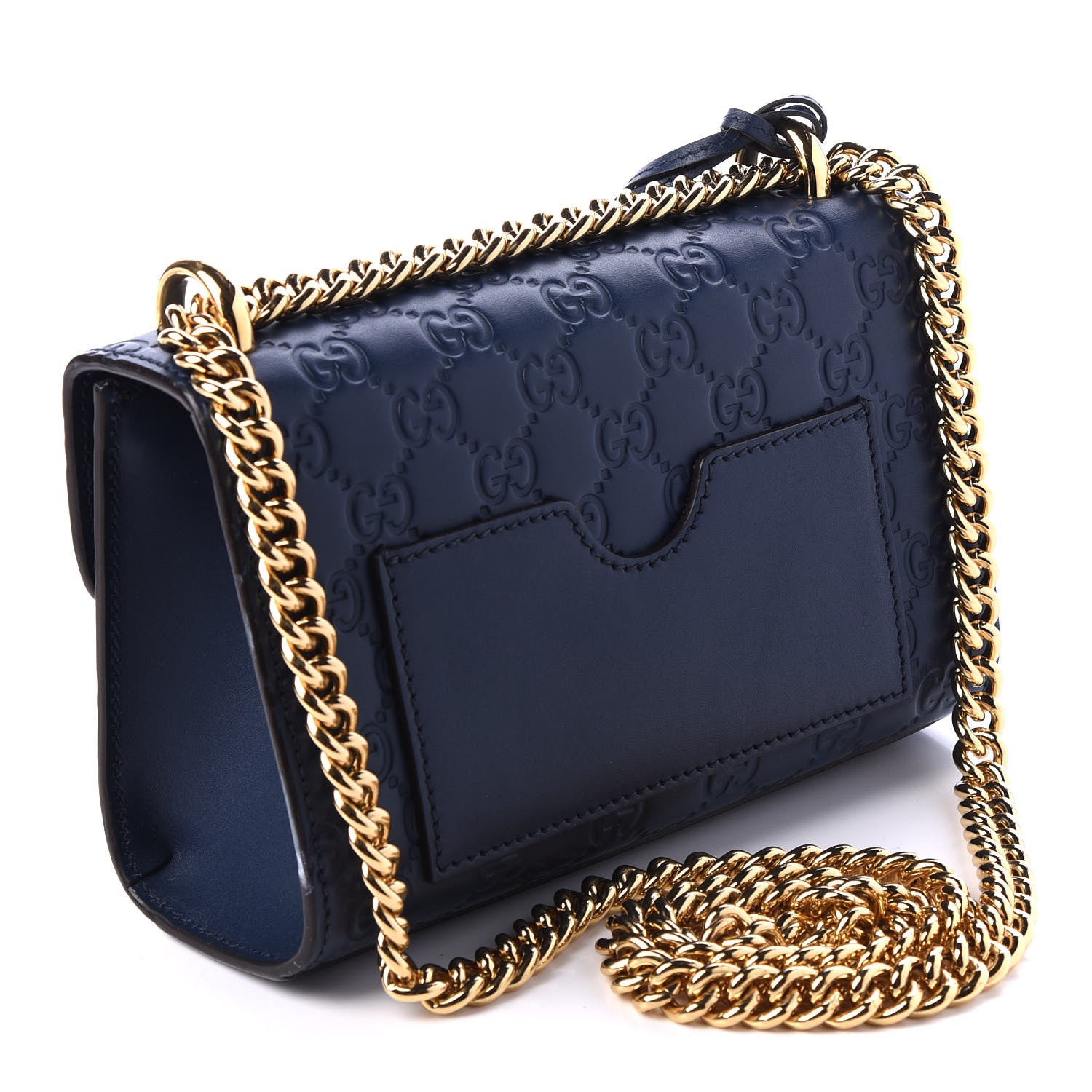 Gucci Guccissima Small Padlock Shoulder Bag Blue Agata 2 of 9