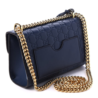Gucci Guccissima Small Padlock Shoulder Bag Blue Agata 2 of 9