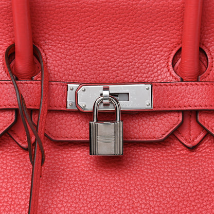 Hermes Taurillon Clemence Birkin 35 Bougainvillea 7 of 9