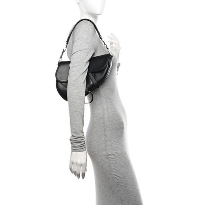Christian Dior Calfskin Saddle Bag Black 2 of 11