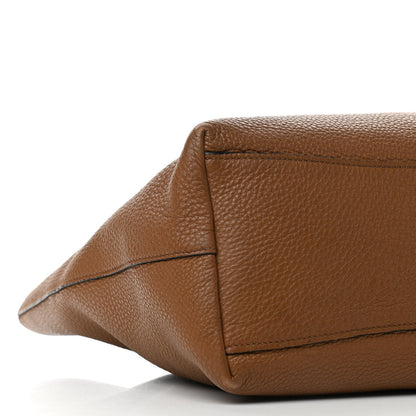 Prada Vitello Daino Embossed Logo Tote Cannella 10 of 14