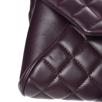 Chanel Lambskin Quilted Fold Up Again Clutch Purple 10 of 13