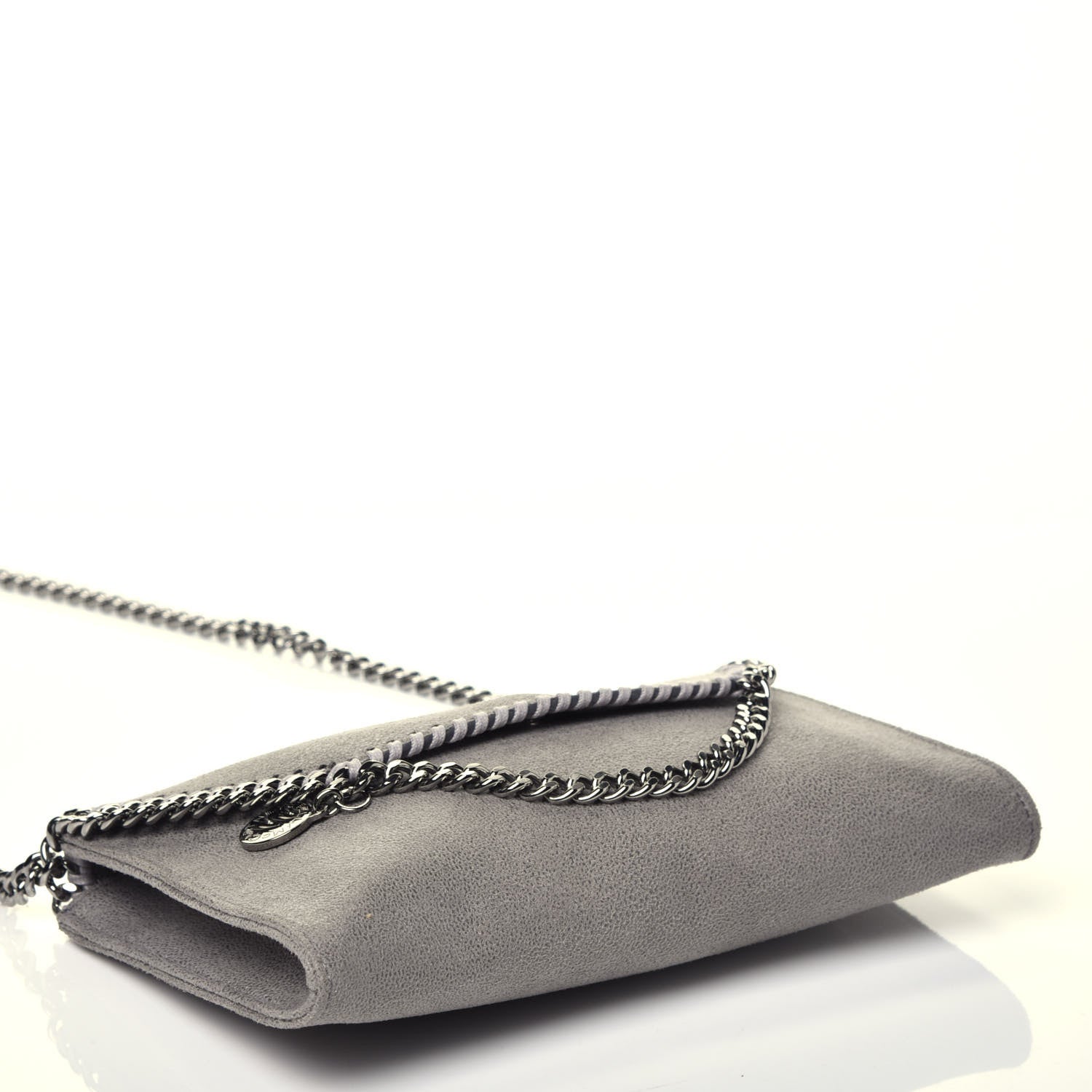 Stella McCartney Shaggy Deer Mini Falabella Crossbody Bag Grey 4 of 9