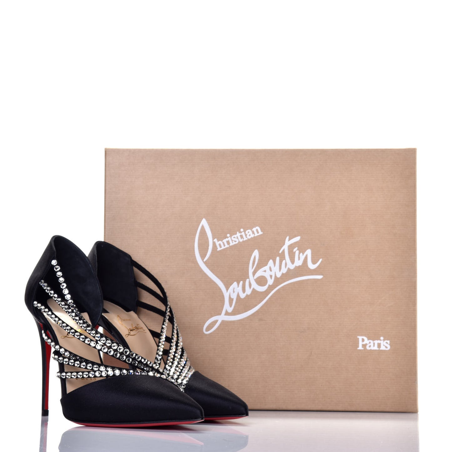 Crepe Satin Strass Antinorina 100 Pumps 37 Black