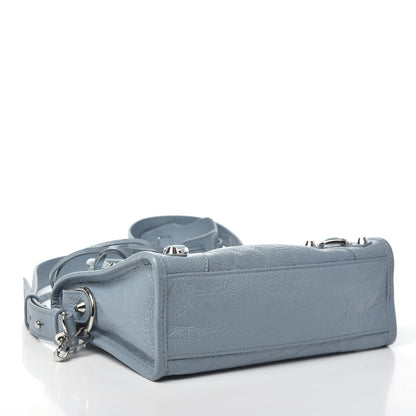 Balenciaga Agneau Classic Silver Hardware Mini City Bleu Gris 4 of 8
