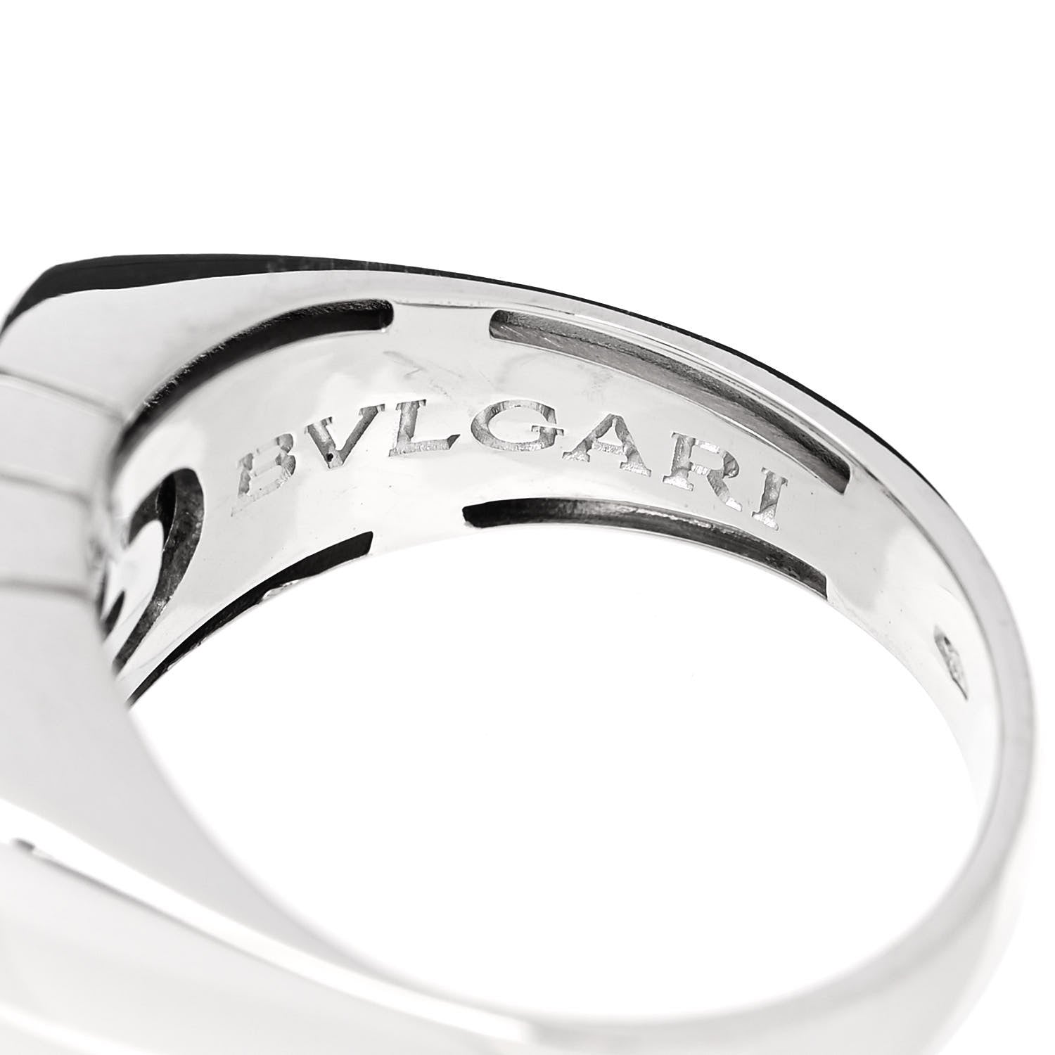 Bulgari 18K White Gold Parentesi Ring 53 6.5 5 of 5