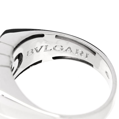 Bulgari 18K White Gold Parentesi Ring 53 6.5 5 of 5