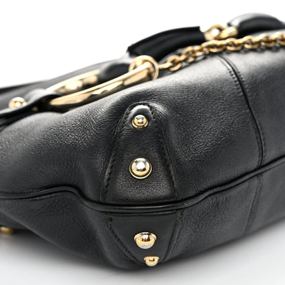 Gucci Calfskin Horsebit Chain Hobo Black 9 of 15
