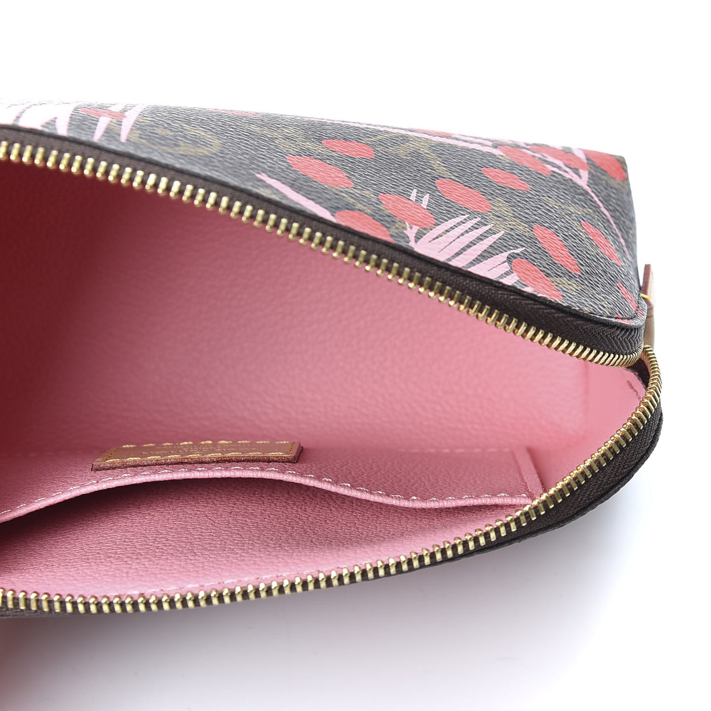 Monogram Jungle Dots Cosmetic Pouch Sugar Pink Poppy