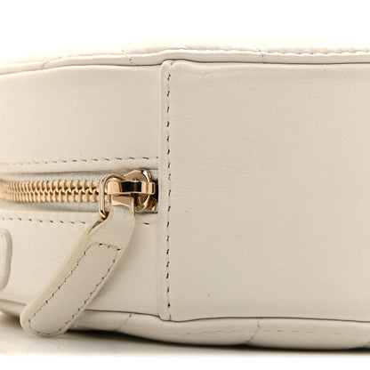 Chanel Calfskin Quilted Pearl Round Clutch With Chain White 9 of 13
