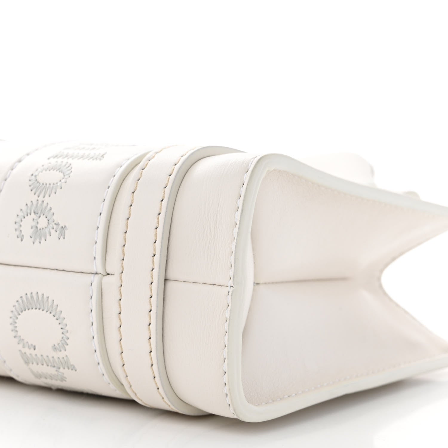 Chloe Calfskin Mini Woody Ribbon Tote White 10 of 10