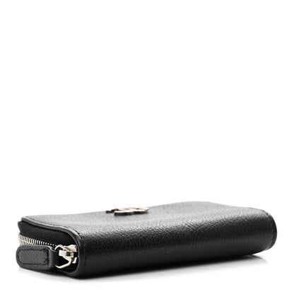 Chanel Goatskin Camellia Zip Coin Purse Black 4 of 7